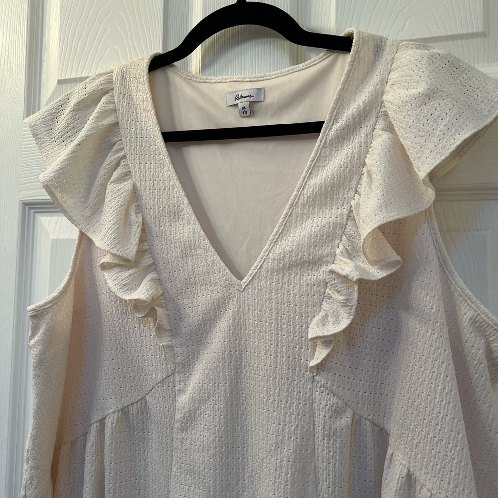 Cream Dress with Ruffles - Picture 5 of 8